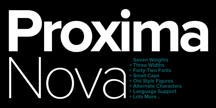 Proxima Nova、Proxima Sans英文字体